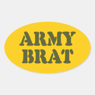 ARMY BRAT OVAL STICKER