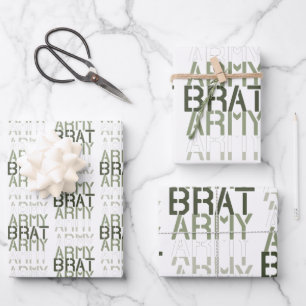 Army Brat Wrapping Paper Sheet