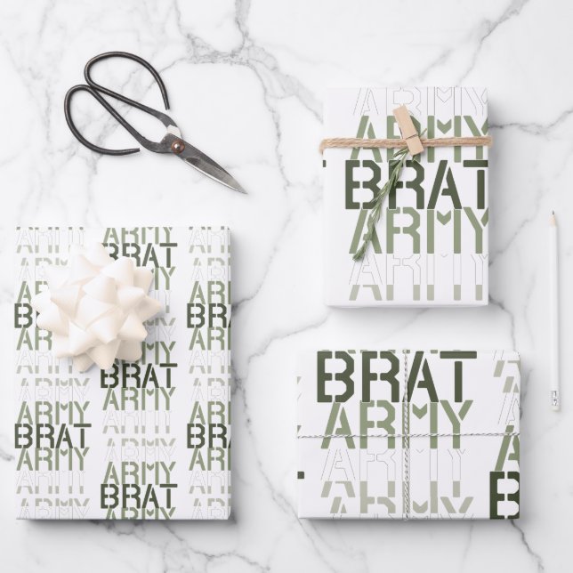 Army Brat Wrapping Paper Sheet (Front)