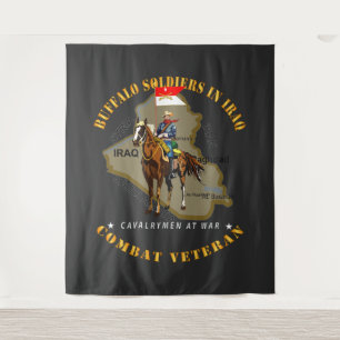 Army - Buffalo Soldiers in Iraq - Cavalrymen Tapestry