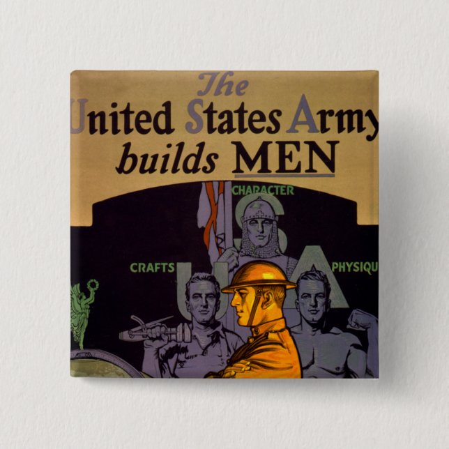 Army Builds MEN 15 Cm Square Badge (Front)