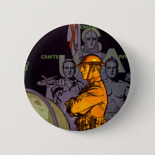 Army Builds MEN 6 Cm Round Badge (Front)