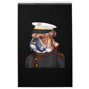Army Bulldog Military Armed Dog Dad Mum Gift Calendar