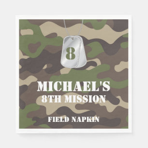 Army Camo Birthday Party Napkins