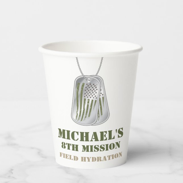 Army Camo Birthday Party Paper cup (Front)