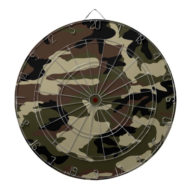 army camo pattern camouflage print military dartboard (Front)