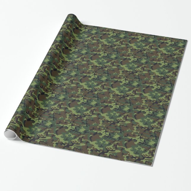 Army Camo Wrapping Paper (Unrolled)