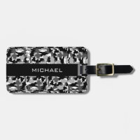 Army camouflage black and white pattern