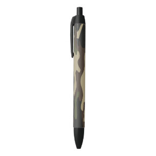 Army Camouflage   Black Ink Pen