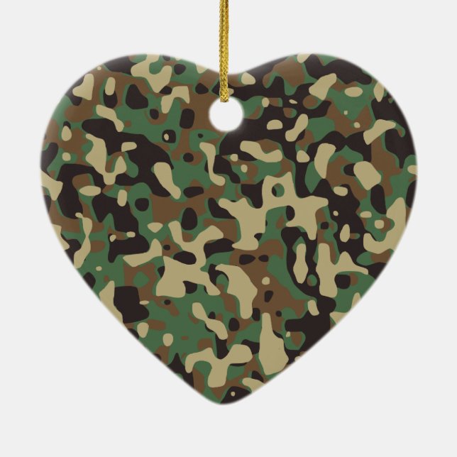 Army camouflage ceramic tree decoration (Back)