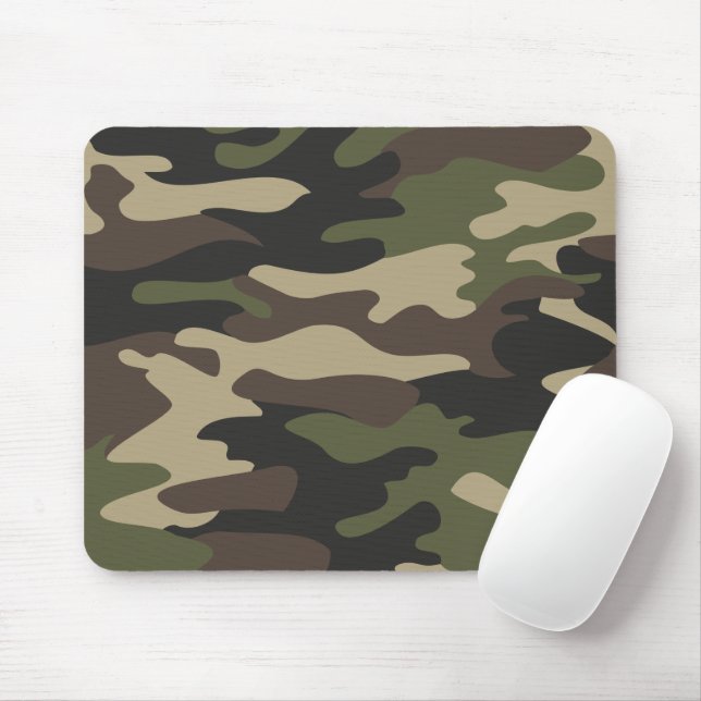 Army Camouflage  Mouse Pad (With Mouse)