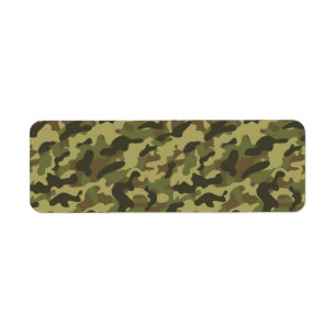 Army Camouflage Return Address Label