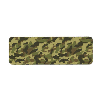 Army Camouflage Return Address Label