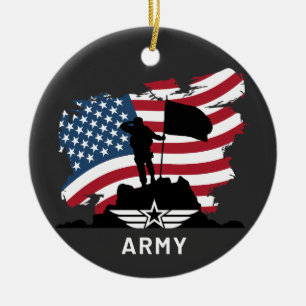 Army Ceramic Ornament
