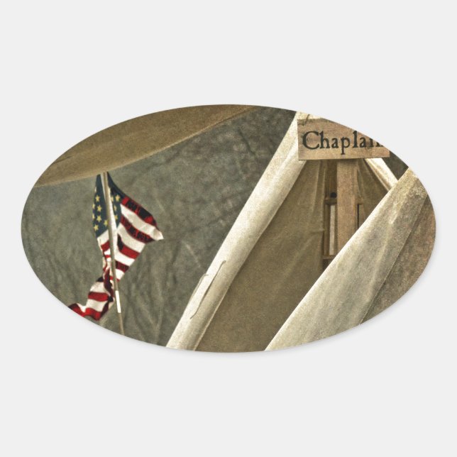 Army Chaplain Oval Sticker (Front)