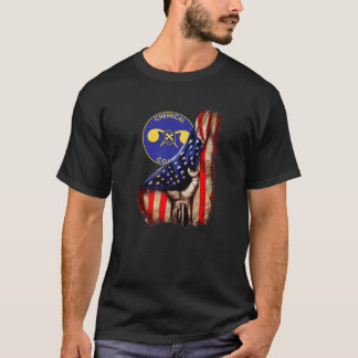 Army Chemical Corps Branch American Flag T-Shirt