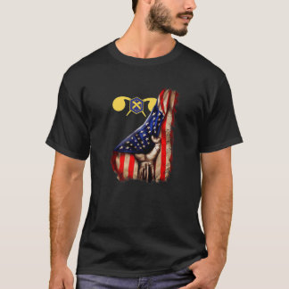 Army Chemical Corps Branch American Flag T-Shirt