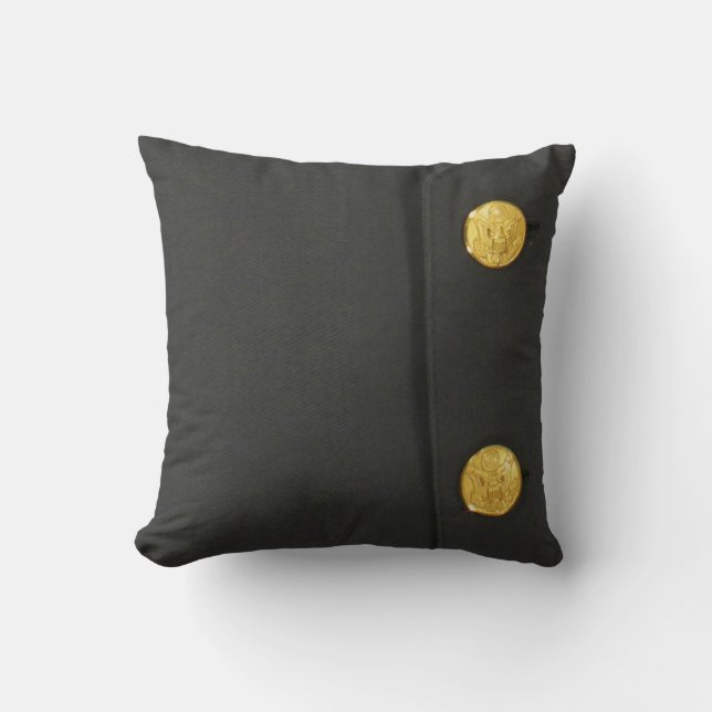 ARMY Class A Uniform Dress Gree Throw Couch Pillow (Front)