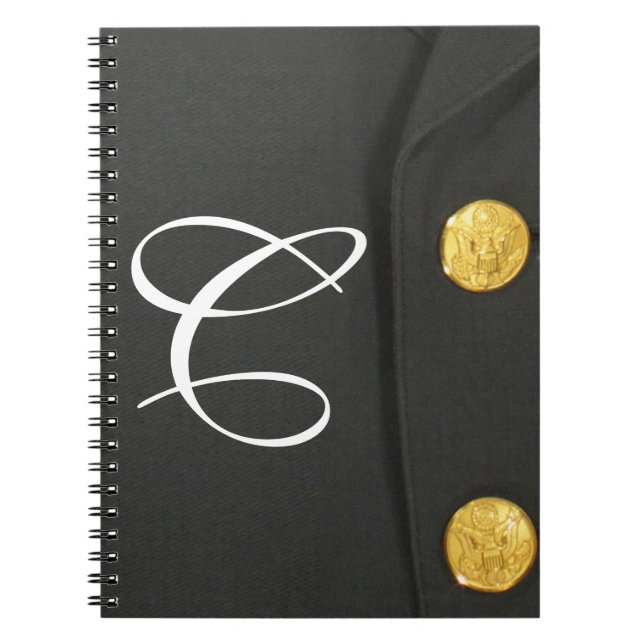 ARMY Class A Uniform Monogram Initial Note Book (Front)