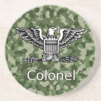 Army Colonel Camoflage Coaster