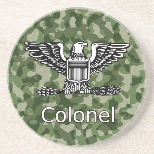 Army Colonel Camoflage Coaster