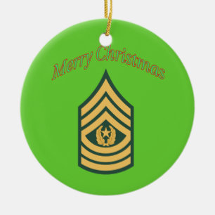 Army Command Sergeant Major Christmas Ornament