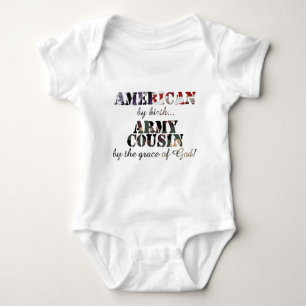 Army Cousin Grace of God Baby Bodysuit