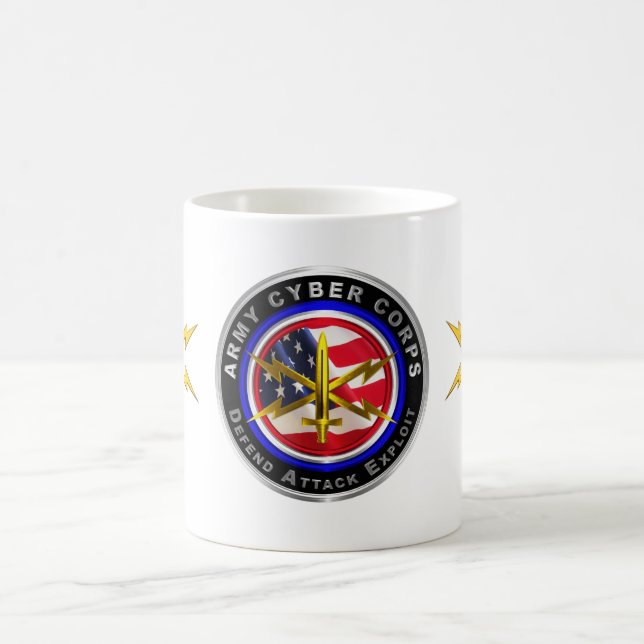 Army Cyber Corps Veteran  Coffee Mug (Center)