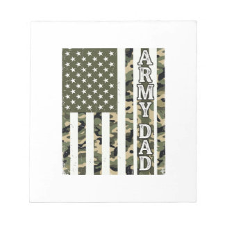 Army Dad Camo American Flag Vintage Shirt Design_1 Notepad