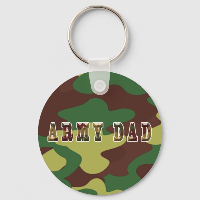 Army Dad Camouflage Keychain (Front)