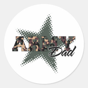 Army Dad Classic Round Sticker