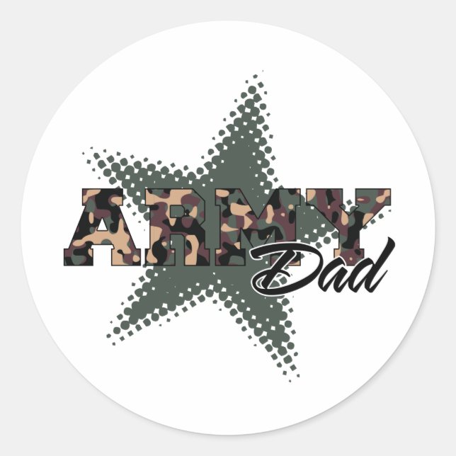 Army Dad Classic Round Sticker (Front)
