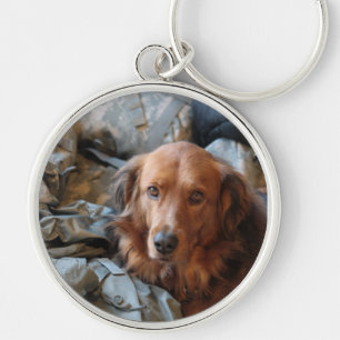 Army Dog Keychain