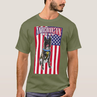 Army Dog Paw Golden Medal Brave Police Dog T-Shirt