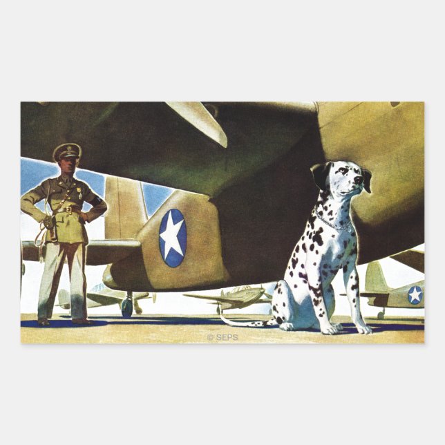 Army Dog Rectangular Sticker (Front)