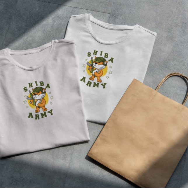 Army Dog Shiba Inu T-Shirt (Creator Uploaded)