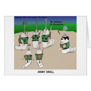 Army Drill Funny Cartoon Gifts Tees & Collectibles