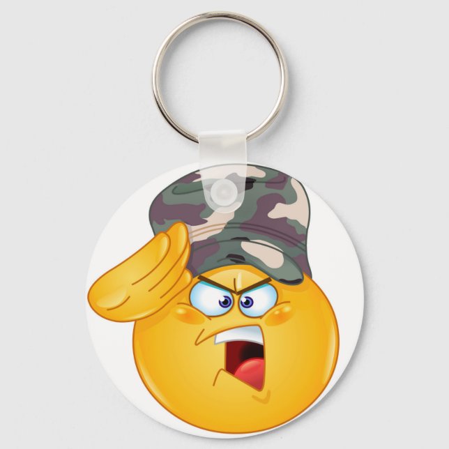 army emoji key ring (Front)