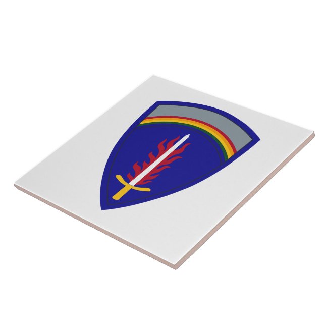 Army Europe USAREUR Insignia Ceramic Tile (Side)