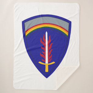 Army Europe USAREUR Insignia Sherpa Blanket