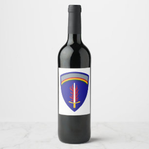 Army Europe USAREUR Insignia Wine Label