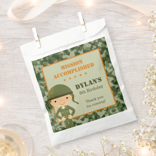 Army Favour Bags - Soldier Military Camo Birthday (Clipped)