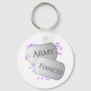 Army Fiancee Dog Tags Key Ring