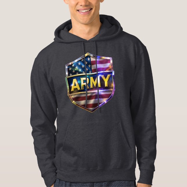 Army Flag Shield Hoodie (Front)
