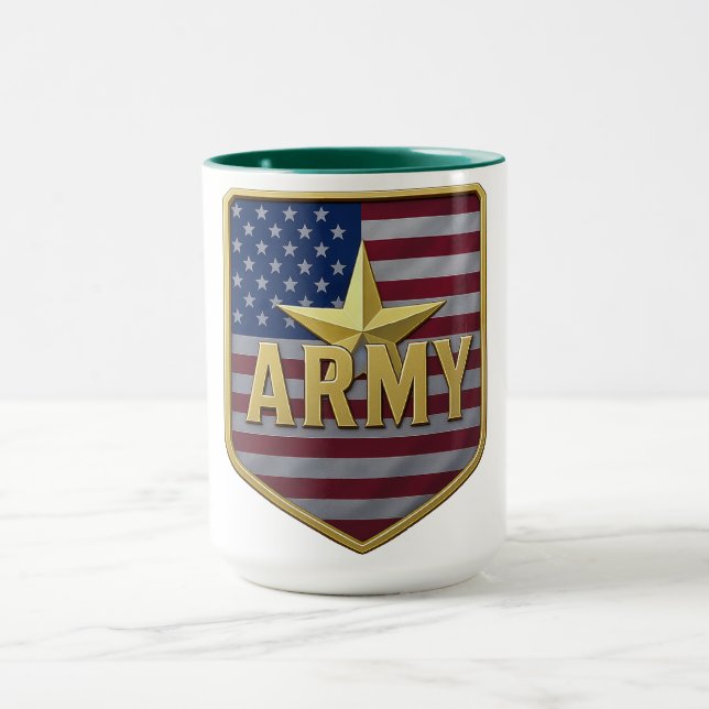 Army Flag Shield Mug (Center)