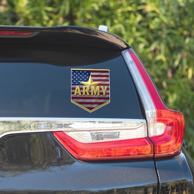 Army Flag Shield Sticker (Car Side)