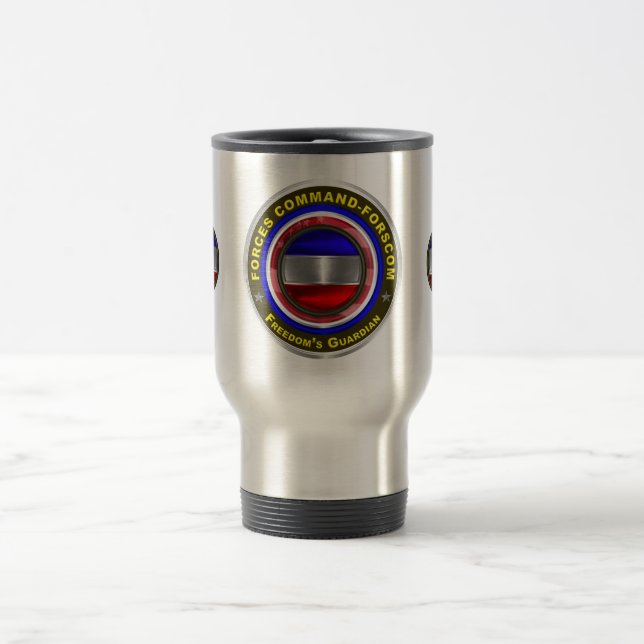 Army Forces Command FORSCOM  Travel Mug (Center)