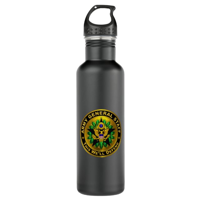 Army General Staff Badge  710 Ml Water Bottle (Front)