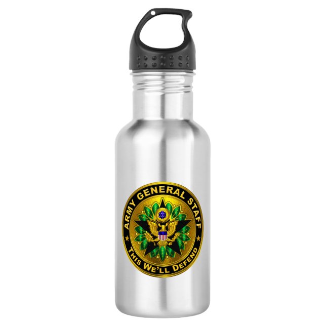 Army General Staff Badge  710 Ml Water Bottle (Front)