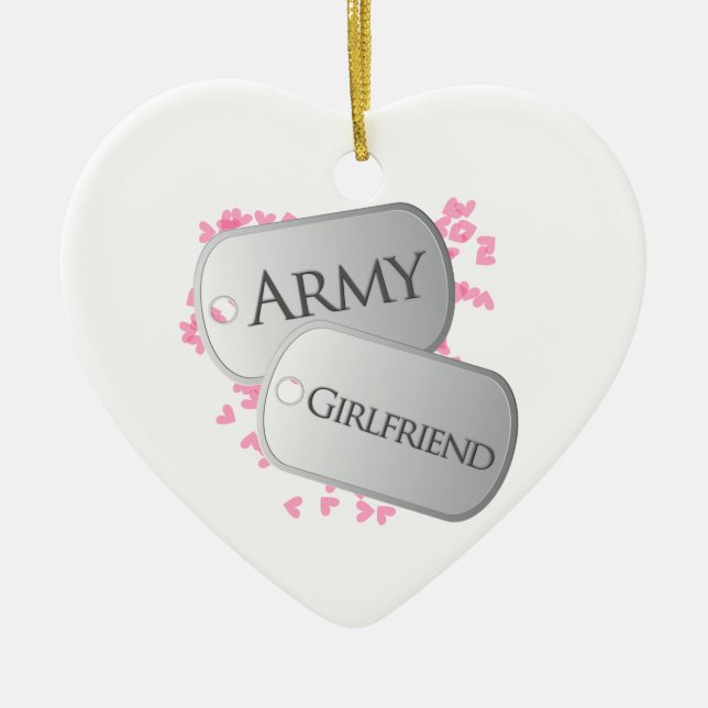 Army Girlfriend Ceramic Ornament (Front)